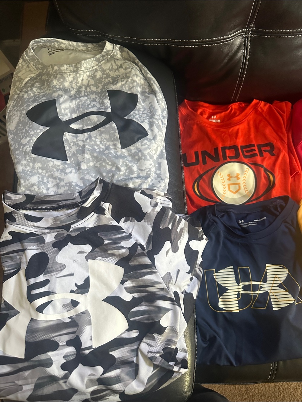 Under Armour Kids' Short Sleeve Performance Tee - Orange,Navy, Gray, Blk/WhtCamo